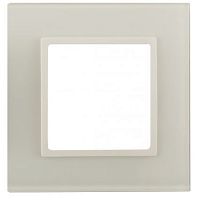 Рамка ЭРА Elegance 14-5101-02 1-местная стекло слоновая кость (1/10/50)