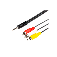 Кабель AUX Atcom Jack 3.5mm (m)-2xRCA (m) 1.5м силикон черный (1/10/200) 