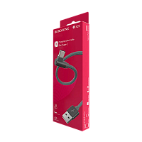 Кабель Borofone BX26 USB (m)-Type-C (m) 1м 3.0A нейлон серый (1/36/360)