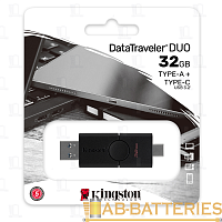 Флеш-накопитель Kingston DataTraveler Duo 32GB USB3.2 Type-C (m) пластик черный