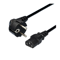 Кабель питания GoPower евровилка CEE 7/7-C13 (f) 1.2м ПВХ 0.75мм черный (1/100)