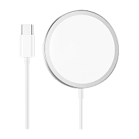 Беспроводное З/У Borofone BQ9 Pro 3.0A 15W MagSafe с кабелем Type-C серый (1/31/186)