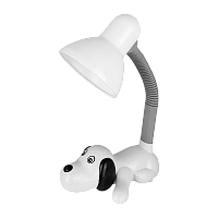 Светильник настольный Camelion KD-387 Собачка 40W 230V E27 на основании белый (1/16)