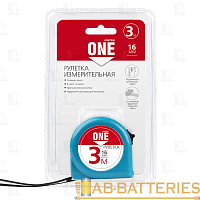 Рулетка измерительная Smartbuy ONE Tools 3м*16мм пластик фиксатор голубой (1/96)