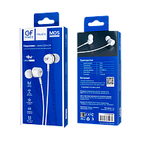 Наушники внутриканальные GFPower M05 с микр. белый