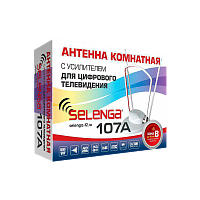 ТВ-Антенна комнатная Selenga 107A активная с питанием с усилителем DVB-T/T2 (1/20)