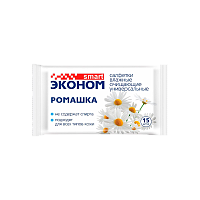 Влажные салфетки SMART Авангард 15шт. для рук ромашка (1/12/108)