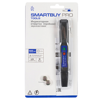 Индикаторная отвертка Smartbuy Tools PRO 140мм пробник с батарейкой