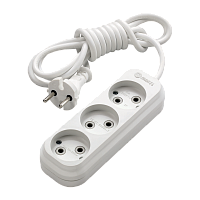 Удлинитель Makel 3р.Б/З 3.0м белый MGP123 (1/10)