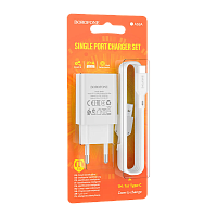 Сетевое З/У Borofone BA68A 1USB Type-C (m) 2.1A белый (1/60/240) 
