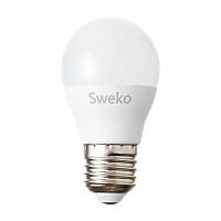 Лампа светодиодная Sweko G45 E27 15W 4000К 230V шар (1/5/100)