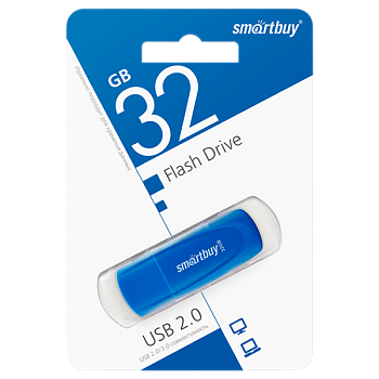 Флеш-накопитель Smartbuy Scout 32GB USB2.0 пластик синий