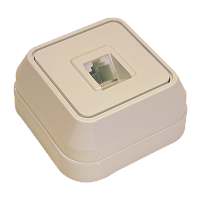 Розетка телефонная Makel Siva Ustu 1гн. кремовый 45214 (1/10)