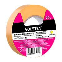 Изолента Volsten 15мм*20м ПВХ желтый (1/10/200) 
