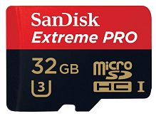Карта памяти microSD SanDisk Extreme Pro 32GB Class10 UHS-I (U3) 95 МБ/сек с адаптером