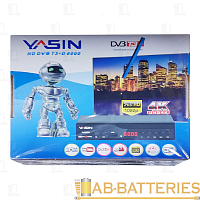Приставка для цифрового ТВ YASIN D8000 DVB-T/T2 металл черный (1/60)