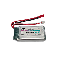 Аккумулятор ET 2S-LP903452-20CJ Li-Pol, 7.4V, 1500mAh (1/100)