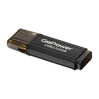 Флеш-накопитель GoPower HIT 4GB USB2.0 металл черный