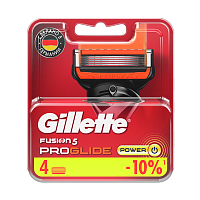 Сменные кассеты Gillette FUSION POWER Proglide 5 лезвий 4шт. (цена за 1 шт) (4/40)