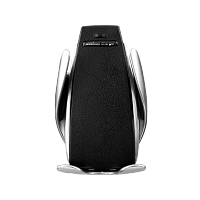 Держатель автомобильный Без бренда S5 в воздуховод беспр. зар. Qi серебряный (1/100)