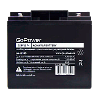 Аккумулятор свинцово-кислотный GoPower LA-12180 12V 18Ah клеммы под болт M5 (1/2) 