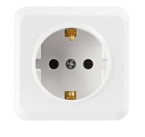 Розетка Smartbuy "Юпитер" 1гн. 16A С/З пластик белый