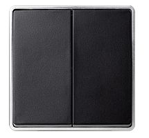 Выключатель Smartbuy "Сириус" 2-клав.10A черный
