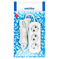 Удлинитель Smartbuy 3р.Б/З 10A 1.5м белый (1/50)