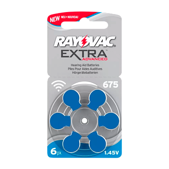 Батарейка Rayovac Extra ZA675 BL6 Zinc Air 1.45V (6/60/600)