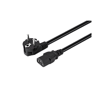 Кабель питания GoPower евровилка CEE 7/7-C13 (f) 3м ПВХ 0.75мм черный (1/50)