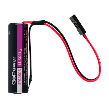 Батарейка GoPower ER14505 PC1 3.6V 2600mAh с коннектором 2.54мм Dupont (1/10/500)