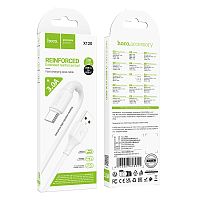 Кабель HOCO X120 USB (m)-Type-C (m) 1м 3.0A ПВХ белый