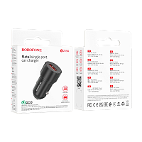 Автомобильное З/У Borofone BZ19A 1USB 18W QC3.0 черный (1/94/376)