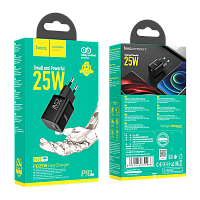 Сетевое З/У HOCO N19 Type-C 3.0A 25W PD3.0 черный (1/12/120) 