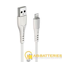 Кабель Borofone BX37 USB (m)-Lightning (m) 1м 2.4A ПВХ белый (1/360)
