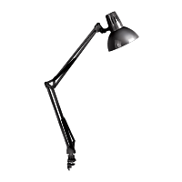 Светильник настольный Camelion KD-312 60W 230V E27 струбцина черный (1/12)