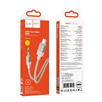 Кабель AUX HOCO UPA32B Jack 3.5mm (m)-Type-C (m) 1м золотой (1/31/310)