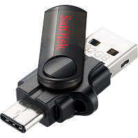 Флеш-накопитель SanDisk Ultra Dual DD3 32GB USB3.0 Type-C (m) пластик черный 