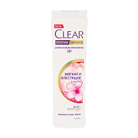 Шампунь Clear Мягкие и Блестящие Сакура 400мл 2 в 1 (1/12)