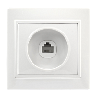 Розетка Smartbuy телефонная 1-местная белая "Венера"