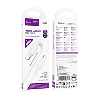 Кабель HOCO X120 Type-C (m)-Type-C (m) 1м 3.0A 60W силикон белый