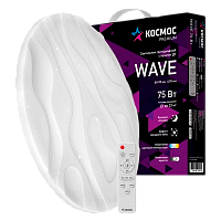 Светильник настенно-потолочный Космос WAVE Premium 75W 230V LED накладной пульт ДУ белый (1/5)