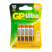 Батарейка GP ULTRA LR03 AAA BL4 Alkaline 1.5V (4/40/160/320)