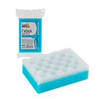 Губка для тела Рыжий кот 130х90х40мм голубой (1/30)