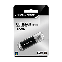 Флеш-накопитель Silicon Power Ultima II 16GB USB2.0 пластик черный 