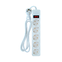 Сетевой фильтр Старт SP 5р.С/З 10A 5.0м ПВС 3x0.75мм² с выкл. белый (1/20)