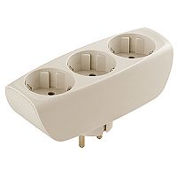 Разветвитель ЭРА SP 3р.С/З 16A со шторкой бежевый (1/10/60)