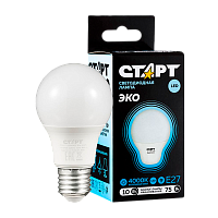 Лампа светодиодная Старт GLS E27 10W 4000К 220V груша Black матовая (1/10/100)