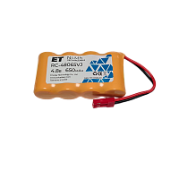 Аккумулятор ET RC-48065VJ BL1 4.8V, 650mАh, Ni-Mh, 4H-2/3AA650, JST