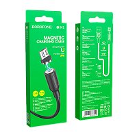 Кабель Borofone BX41 USB (m)-microUSB (m) 1м 2.4A ПВХ магнит черный (1/360)